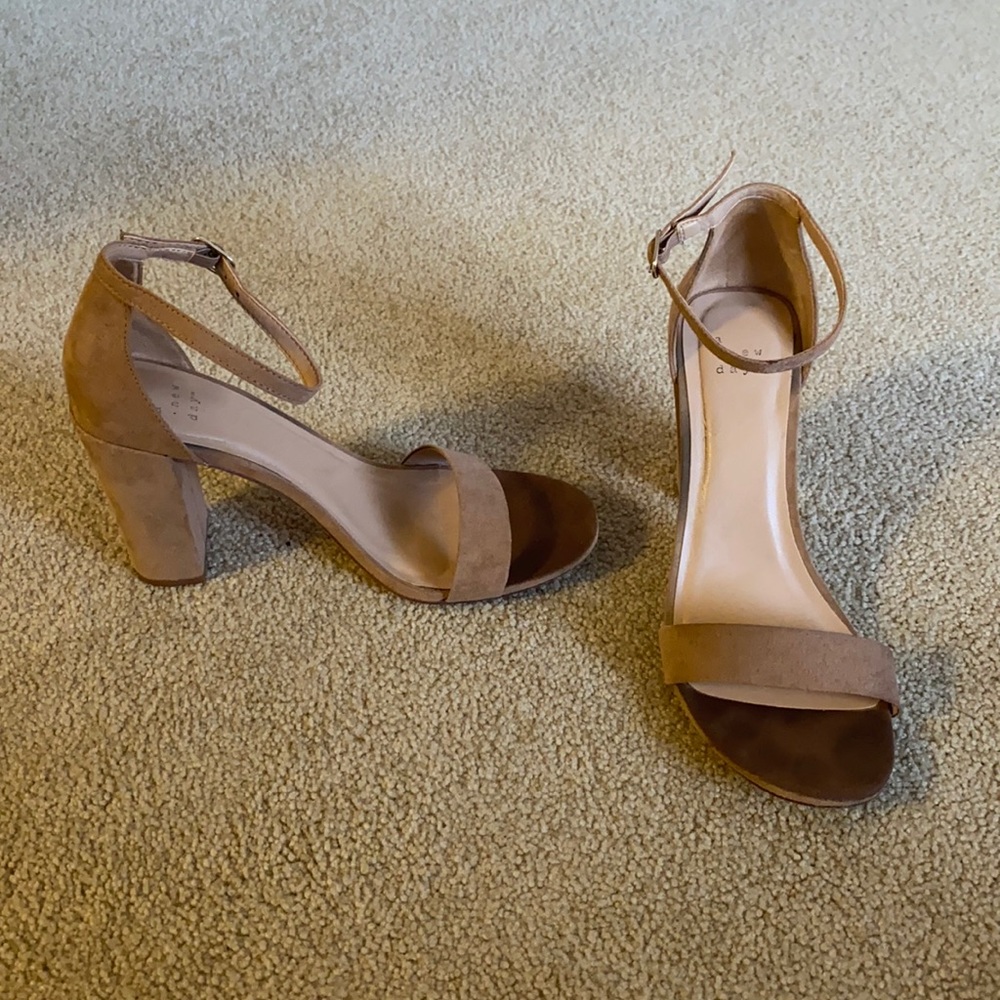 Target a new day tan velvet heels